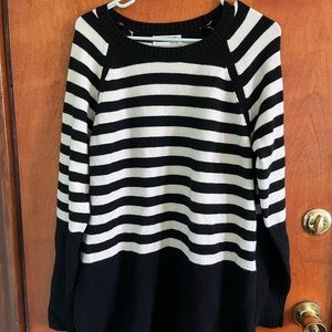 Chick black and white Anthropologie sweater